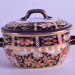SOLD ROYAL CROWN DERBY MINIATURE CASSEROLE ceramics Antique Art
