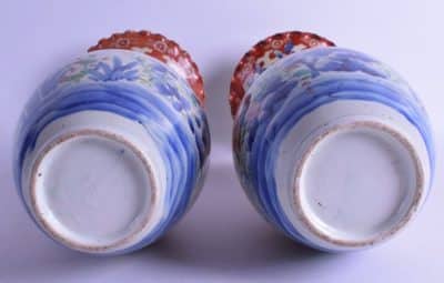 SOLD A PAIR 19TH CENTURY JAPANESE MEIJI PERIOD IMARI VASES 19th century Antique Ceramics 4