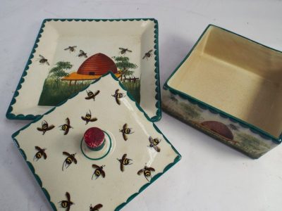 SOLD Scottish Wemyss beehive honey box and stand