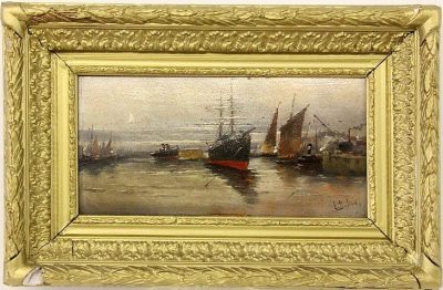 Eugene Galien Laloue. Paris (1854-1941) Oil Painting 19th century Antique Art 4