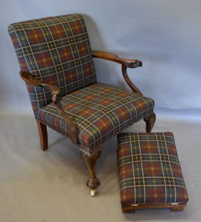 SOLD Victorian Mahogany Gainsborough Chair in the George III Style