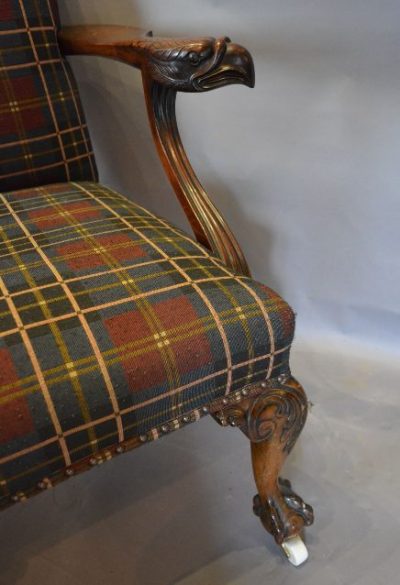 SOLD Victorian Mahogany Gainsborough Chair in the George III Style 19th century Antique Chairs 4