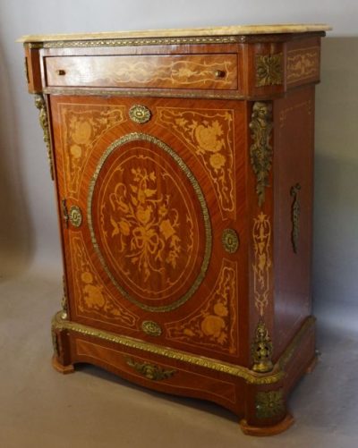 SOLD French Kingwood Marquetry Ormolu Mounted Pier Cabinet Antique Antique Art 3