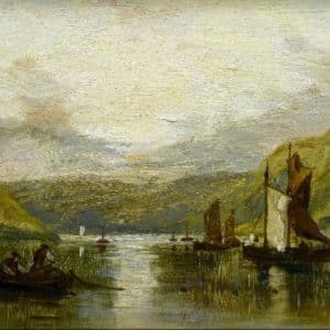 SAM BOUGH R.S.A. (1822-1878) Scottish Salmon fishing Antique paintings Glasgow Antique Art