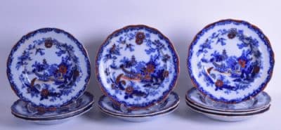 SOLD Set of ten 19th cent English Ironstone bowls