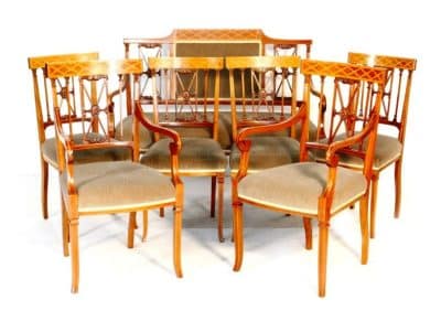 SOLD Edwardian mahogany inlaid parlour suite