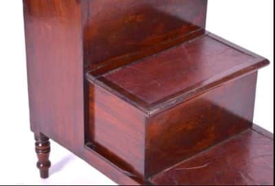 SOLD Georgian Mahogany Library Steps 18th Cent Antique Chairs 4
