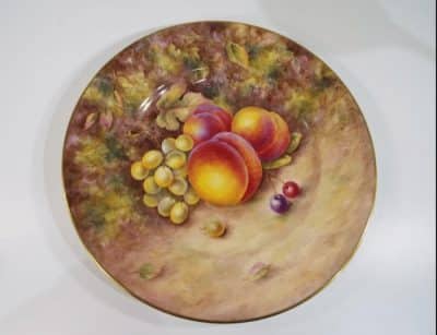 SOLD Worcester Fallen Fruits plate 20th century Antique Art 3