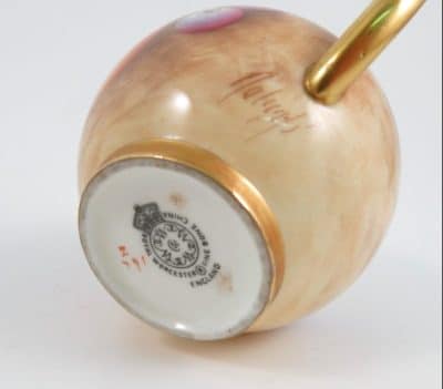 SOLD Worcester fallen fruits miniature teapot - Image 2