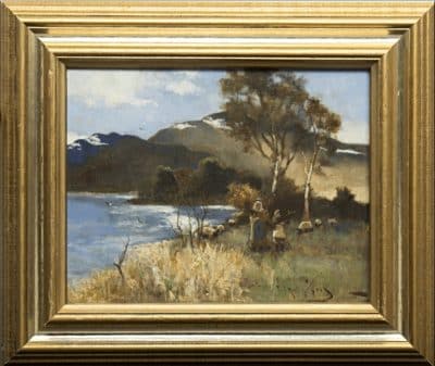 Robert Gemmell Hutchinson. RSA RBA ROI RSW ( Scottish 1855-1936 ) Oil on Canvas
