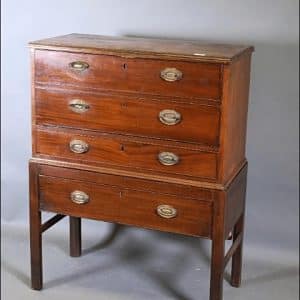 Georgian secretaire chest on stand of small proportions 18th Cent Antique Desks