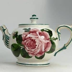 Scottish Wemyss teapot. Decorated with roses. Antiques Scotland Antique Ceramics