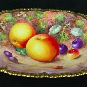 Sold A superb Worcester fruits dish Signed by Freeman Antiques Scotland Antique Art