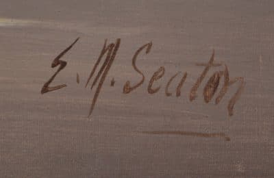 E.M. Seaton Highland landscape Oil painting. - Image 3