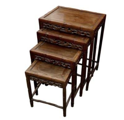 Set of four Chinese nest of tables