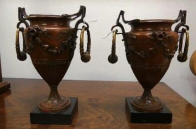 Pr Early 20th century French bronze urns 19th century Antique Art 3