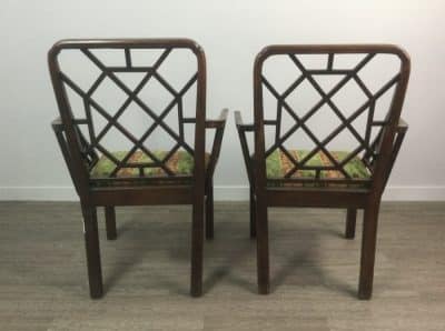 Geo III Chinese Chippendale mahogany elbow chairs Antiques Edinburgh Antique Chairs 6