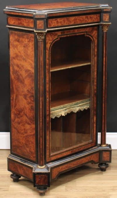 A pair of Victorian amboyna side cabinets Amboyna cabinets Antique Cabinets 7