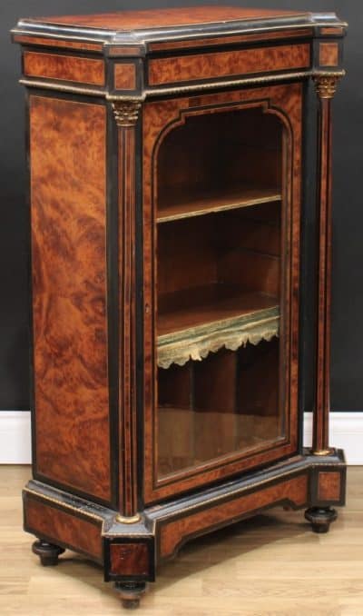 A pair of Victorian amboyna side cabinets - Image 5