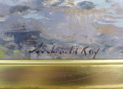 Archibald Kay RSA RSW Oil painting Antiques Scotland Antique Art 4