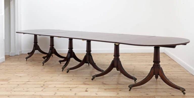 22ft six pedestal dining table