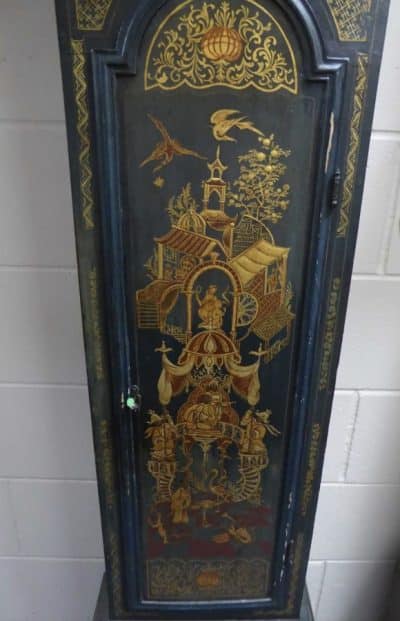 Circa: 1760 Scottish chinoiserie longcase clock Antique Clocks 8