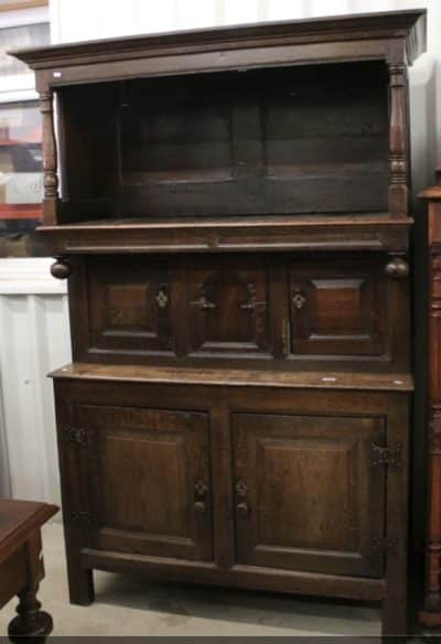 18th cent Welsh Oak court cupboard