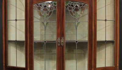 Art Nouveau mahogany inlaid display cabinet Antiques Scotland Antique Art 4