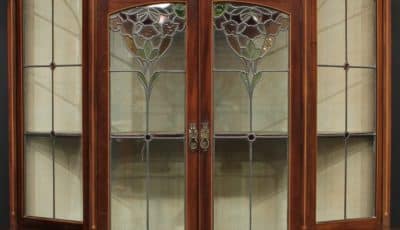 Art Nouveau mahogany inlaid display cabinet - Image 2