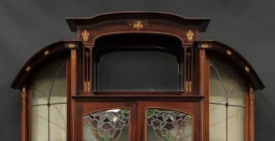 Art Nouveau mahogany inlaid display cabinet Antiques Scotland Antique Art 6