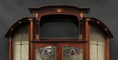 Art Nouveau mahogany inlaid display cabinet - Image 4
