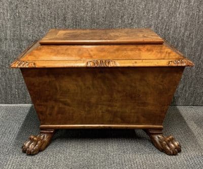 A Georgian walnut cellarette