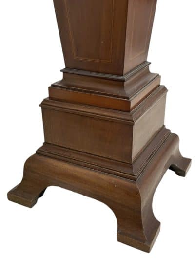 Pair Edwardian inlaid mahogany pedestals - Image 4