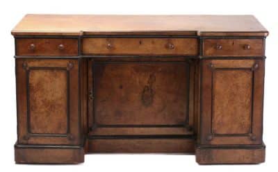 Victorian burr walnut desk 19th century Antique Desks 3