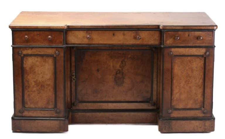 Victorian burr walnut desk