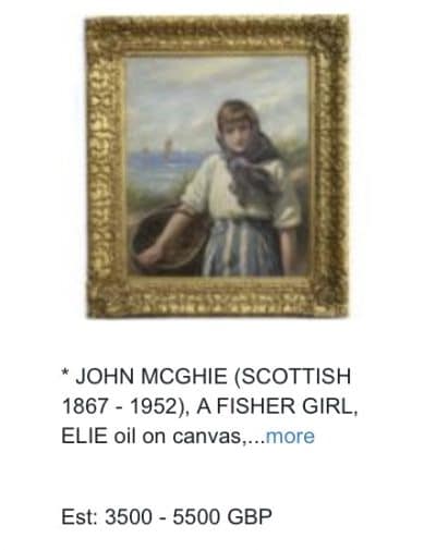 Pair John Mc Ghie (1867-1952) Scottish Antique Scottish paintings Antique Art 12
