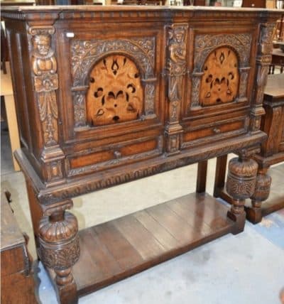 Victorian Oak Court cupboard