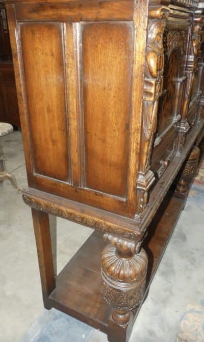 Victorian Oak Court cupboard - Image 4