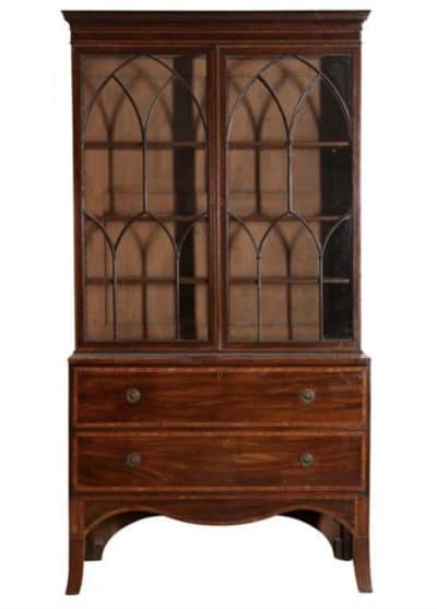 A Geo III mahogany secrétaire bookcase Antiques Scotland Antique Bookcases 3