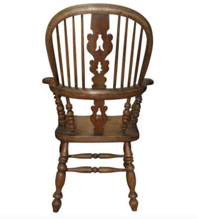 Victorian Elm hoop back Windsor chair - Image 3