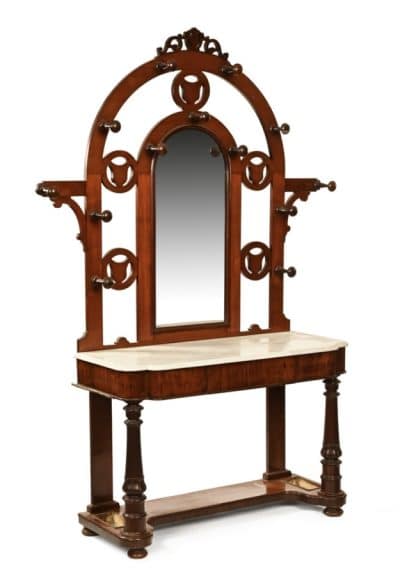 A substantial Victorian mahogany hall stand