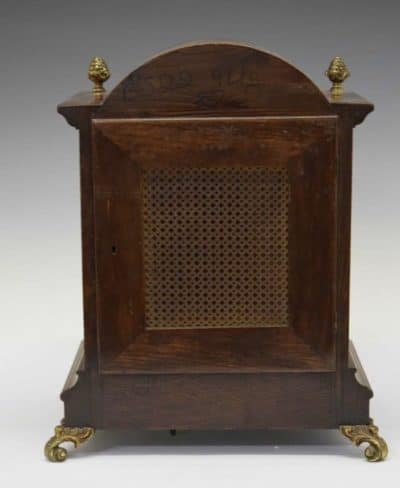 Early 20thC German oak-cased bracket clock. - Image 6