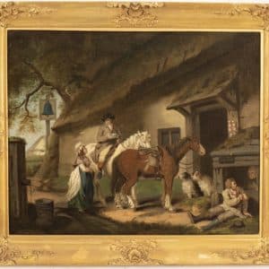 After George Morland oil on panel. Antiques Scotland Antique Art