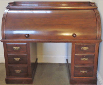 A good Victorian cylinder desk Antiques Scotland Antique Desks 4