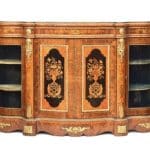 A Victorian Four door Burr walnut credenza A Victorian Four door Burr walnut credenza Antique Cabinets