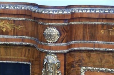 A Victorian Four door Burr walnut credenza A Victorian Four door Burr walnut credenza Antique Cabinets 4