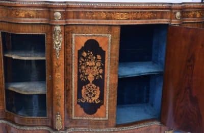 A Victorian Four door Burr walnut credenza A Victorian Four door Burr walnut credenza Antique Cabinets 5
