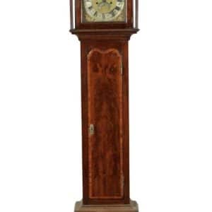 Small Geo III walnut long case clock 18th century long case clock Antique Clocks