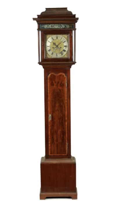 Small Geo III walnut long case clock 18th century long case clock Antique Clocks 3
