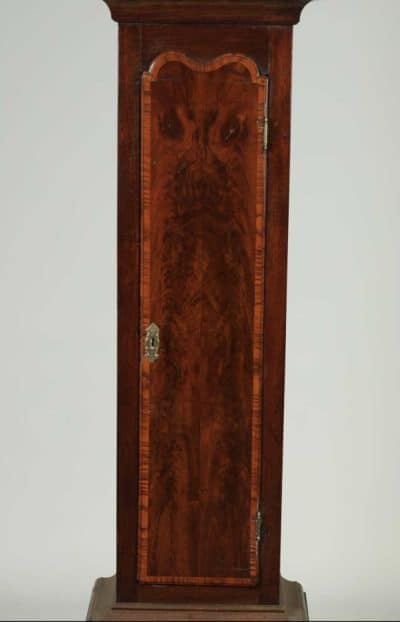Small Geo III walnut long case clock 18th century long case clock Antique Clocks 4